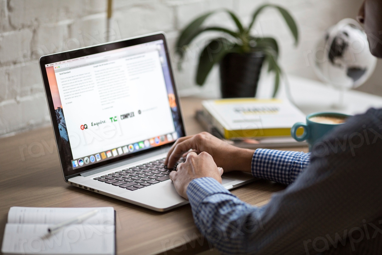 Man using laptop